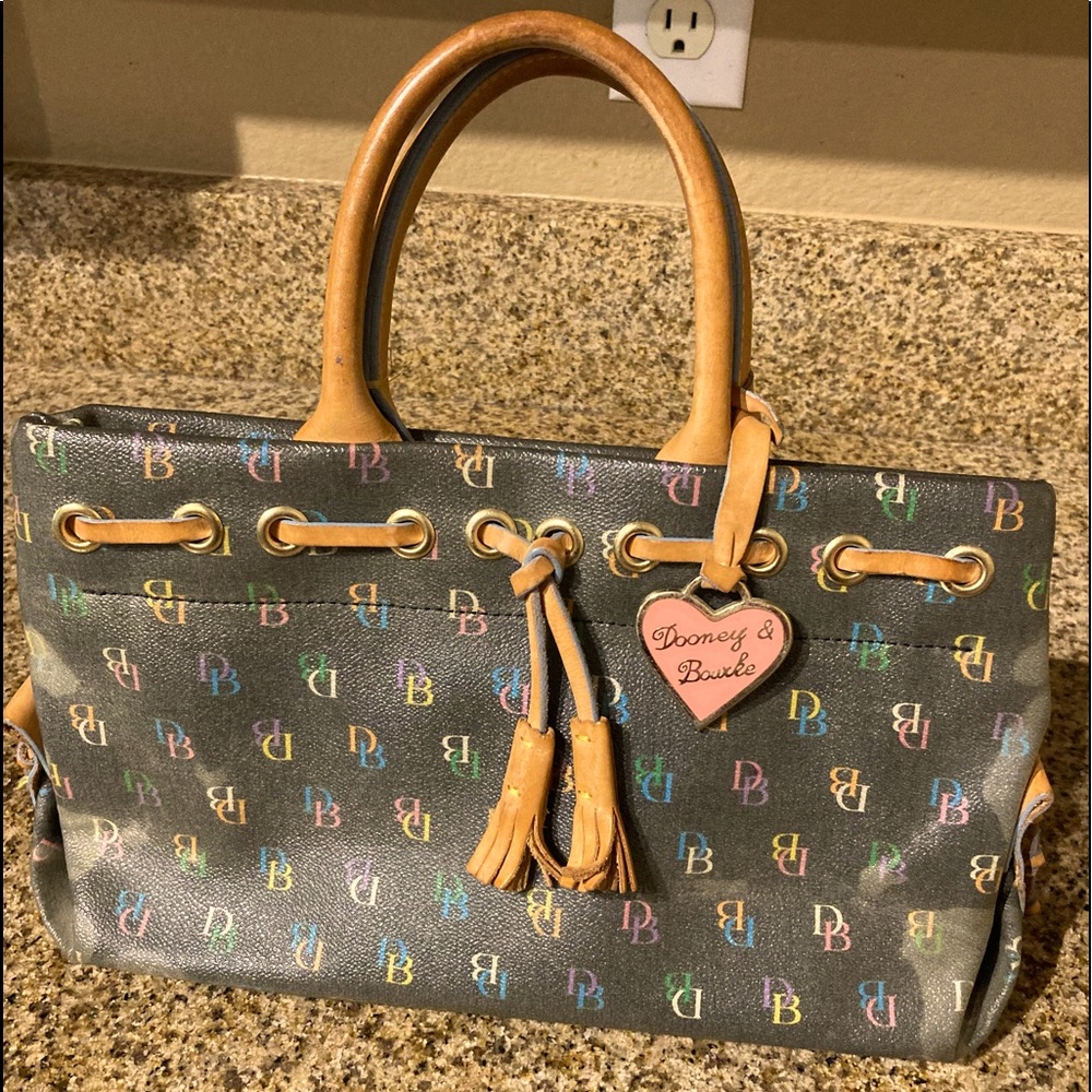 Vintage Dooney & Bourke bag, multi color logo
